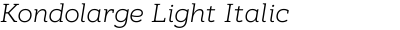 Kondolarge Light Italic